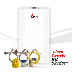 Calentador a Gas 10 Litros Tiro Natural + Kit de instalación