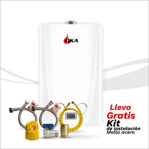 Calentador a Gas 6 Litros Tiro Forzado + Kit de instalación